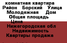 1 комнатная квартира  › Район ­ Борский › Улица ­ Молодежная  › Дом ­ 8 › Общая площадь ­ 37 › Цена ­ 1 500 000 000 - Нижегородская обл. Недвижимость » Квартиры продажа   